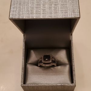 Black ice diamond ring